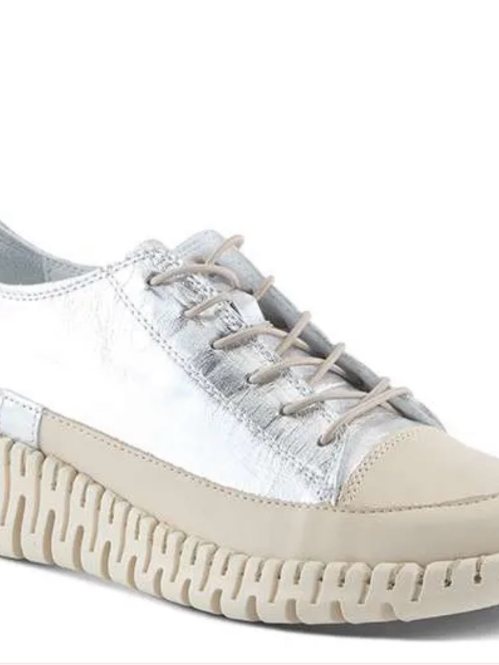 Women’s Metallic Silver Fashion Sneaker
